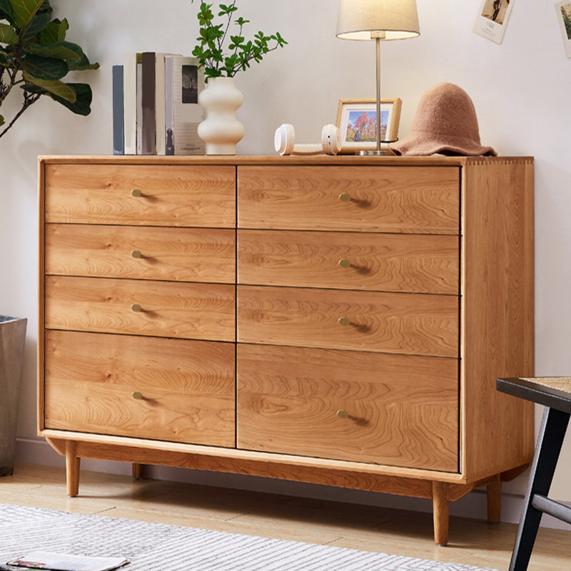 Traditional Horizontal Double Dresser Wood Storage Dresser with Drawers for Home Clearhalo 'Bedroom Furniture' 'Dressers & Chests' 'dressers_chests' 'furn' 'furn_dressers_chests' 'Furniture' 7549517