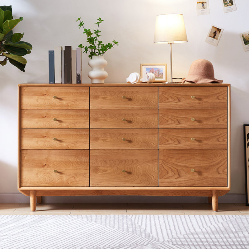 Traditional Horizontal Double Dresser Wood Storage Dresser with Drawers for Home 59"L x 18"W x 39"H Clearhalo 'Bedroom Furniture' 'Dressers & Chests' 'dressers_chests' 'furn' 'furn_dressers_chests' 'Furniture' 7549518