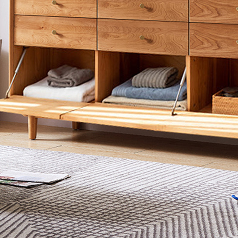 Traditional Horizontal Double Dresser Wood Storage Dresser with Drawers for Home Clearhalo 'Bedroom Furniture' 'Dressers & Chests' 'dressers_chests' 'furn' 'furn_dressers_chests' 'Furniture' 7549522