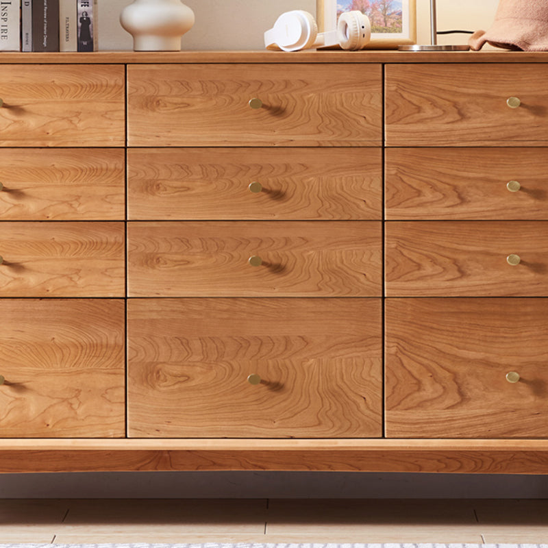 Traditional Horizontal Double Dresser Wood Storage Dresser with Drawers for Home Clearhalo 'Bedroom Furniture' 'Dressers & Chests' 'dressers_chests' 'furn' 'furn_dressers_chests' 'Furniture' 7549523
