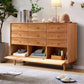 Traditional Horizontal Double Dresser Wood Storage Dresser with Drawers for Home Clearhalo 'Bedroom Furniture' 'Dressers & Chests' 'dressers_chests' 'furn' 'furn_dressers_chests' 'Furniture' 7549525