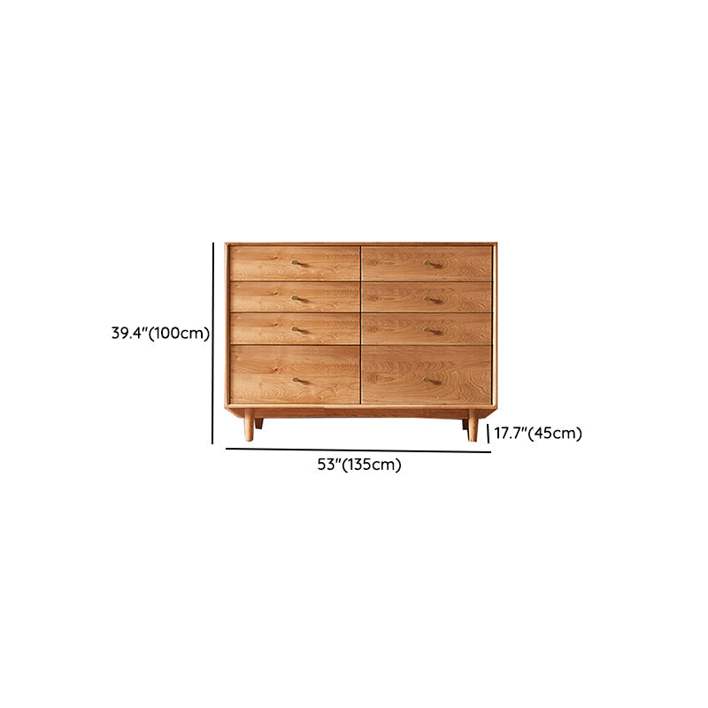 Traditional Horizontal Double Dresser Wood Storage Dresser with Drawers for Home Clearhalo 'Bedroom Furniture' 'Dressers & Chests' 'dressers_chests' 'furn' 'furn_dressers_chests' 'Furniture' 7549529
