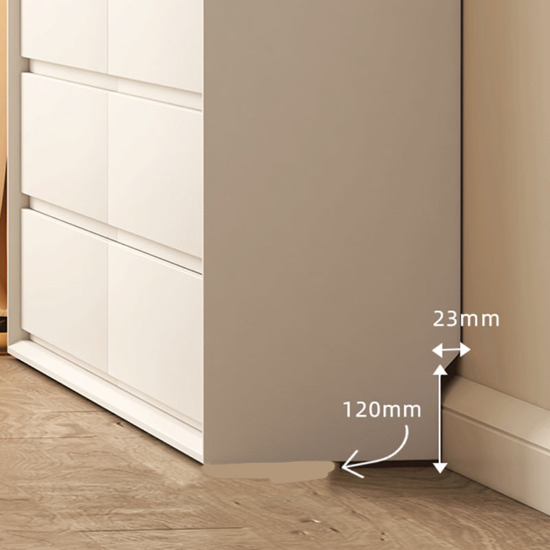 Comportador doble horizontal de almacenamiento de madera blanca horizontal con cajones para el hogar