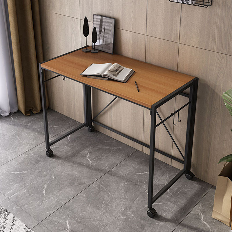 Bureau rectangulaire à la maison pliante de 15,7 pouces de largeur de largeur avec roues lance-roues