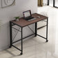 Bureau rectangulaire à la maison pliante de 15,7 pouces de largeur de largeur avec roues lance-roues
