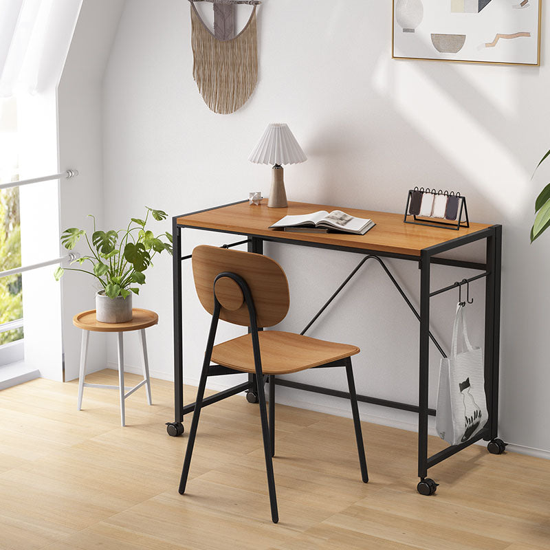 Bureau rectangulaire à la maison pliante de 15,7 pouces de largeur de largeur avec roues lance-roues