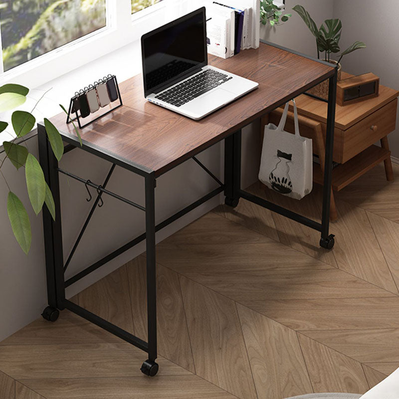 Bureau rectangulaire à la maison pliante de 15,7 pouces de largeur de largeur avec roues lance-roues