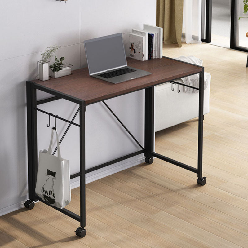 Bureau rectangulaire à la maison pliante de 15,7 pouces de largeur de largeur avec roues lance-roues