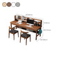 Contemporary Rectangular Solid Wood Writing Desk 3 Drawers H-shape Base Computer Desk Clearhalo 'furn' 'furn_office_desk' 'Furniture' 'Office Desks' 'Office Furniture' 'office_desk' 7549756