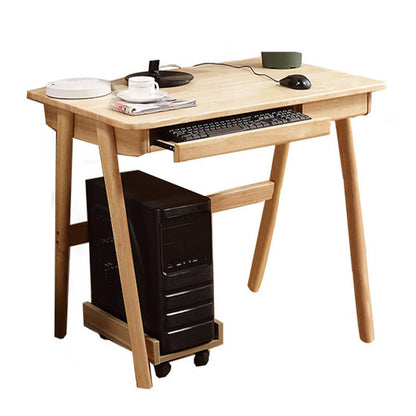 Bureau d'ordinateur en bois massif contemporain 29,5 pouces de haut du bureau d'écriture rectangulaire de 29,5 pouces de haut