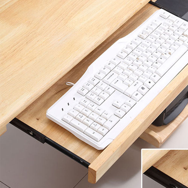 Bureau d'ordinateur en bois massif contemporain 29,5 pouces de haut du bureau d'écriture rectangulaire de 29,5 pouces de haut