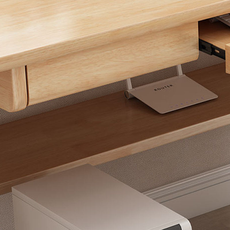 Bureau d'ordinateur en bois massif contemporain 29,5 pouces de haut du bureau d'écriture rectangulaire de 29,5 pouces de haut