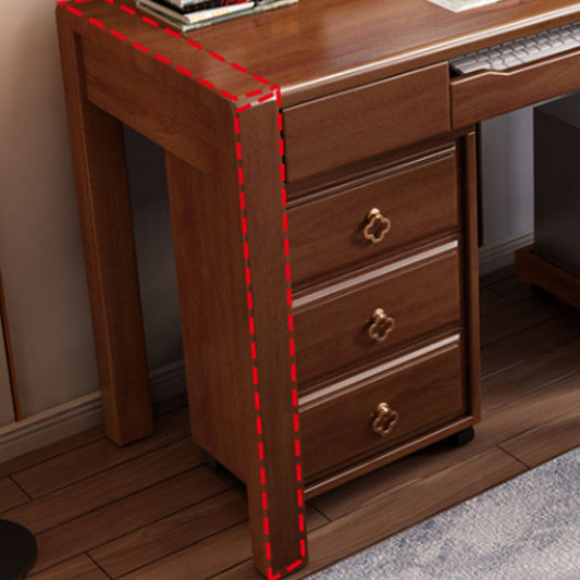 Bureau de bureau en bois de style contemporain Bureau de tâche de forme rectangulaire avec 3 tiroirs