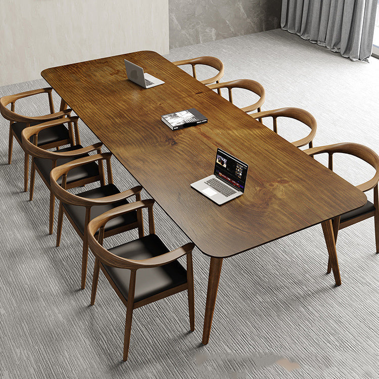 Bureau de bureau en bois de style contemporain Bureau de tâche rectangulaire avec 4 jambes