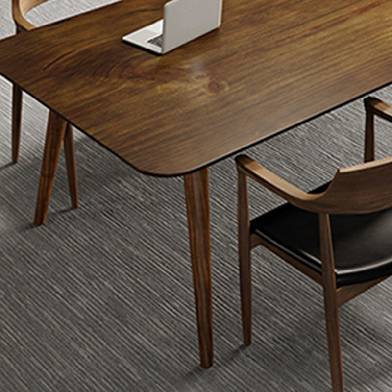 Bureau de bureau en bois de style contemporain Bureau de tâche rectangulaire avec 4 jambes