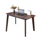 Solid Wood Home Office Desk 29.5" H Parsons Base Writing Desk