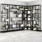 Contemporary Open Back Standard Bookshelf Metal Bookcase for Study Room Clearhalo 'Bookcases' 'furn' 'furn_bookcases' 'Furniture' 'Office Furniture' 7550490