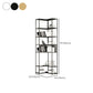 Contemporary Open Back Standard Bookshelf Metal Bookcase for Study Room Clearhalo 'Bookcases' 'furn' 'furn_bookcases' 'Furniture' 'Office Furniture' 7550492
