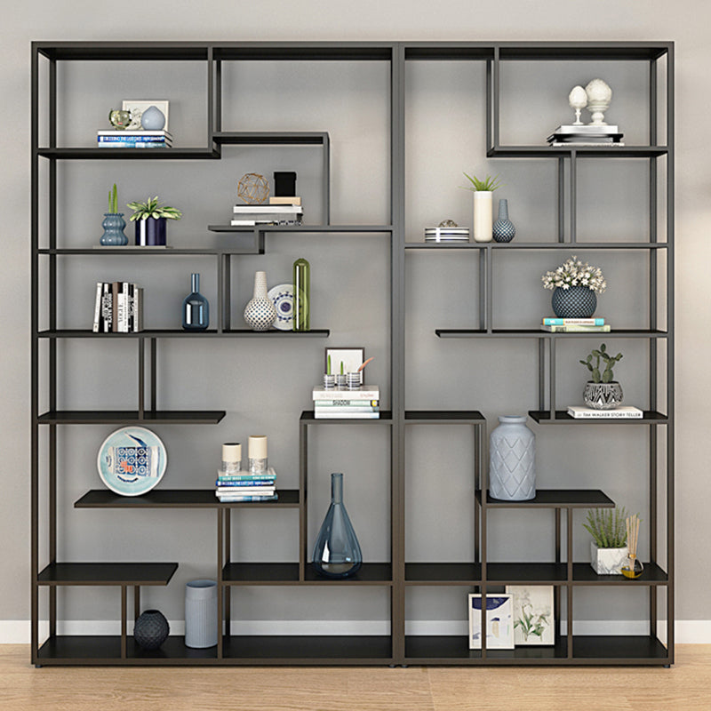 Modern Open Back Standard Bookshelf Metal Bookcase for Home Office Clearhalo 'Bookcases' 'furn' 'furn_bookcases' 'Furniture' 'Office Furniture' 7550493
