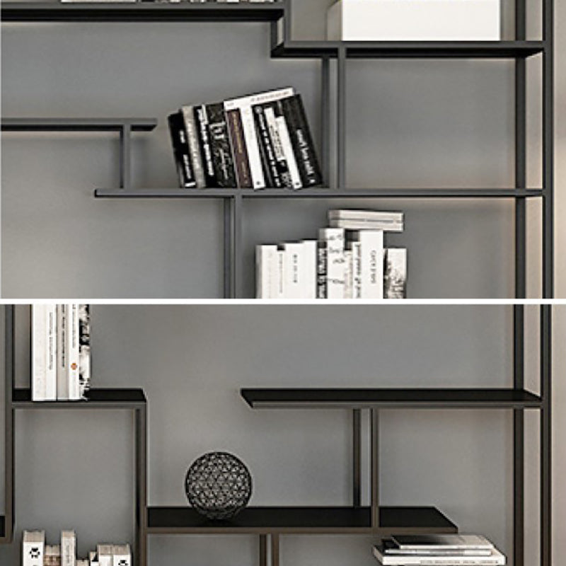Modern Open Back Standard Bookshelf Metal Bookcase for Home Office Clearhalo 'Bookcases' 'furn' 'furn_bookcases' 'Furniture' 'Office Furniture' 7550499