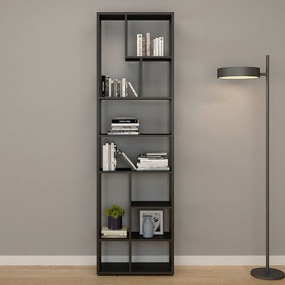 Modern Open Back Standard Bookshelf Metal Bookcase for Home Office 23.6"L x 9.8"W x 80.7"H Clearhalo 'Bookcases' 'furn' 'furn_bookcases' 'Furniture' 'Office Furniture' 7550500