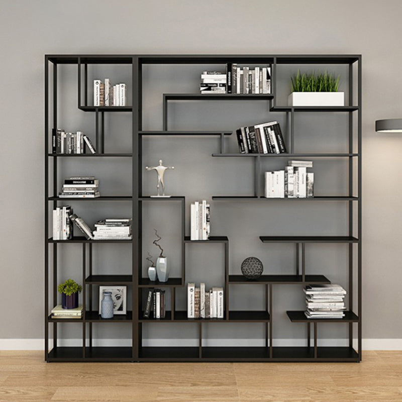 Modern Open Back Standard Bookshelf Metal Bookcase for Home Office Clearhalo 'Bookcases' 'furn' 'furn_bookcases' 'Furniture' 'Office Furniture' 7550501