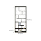 Modern Open Back Standard Bookshelf Metal Bookcase for Home Office Clearhalo 'Bookcases' 'furn' 'furn_bookcases' 'Furniture' 'Office Furniture' 7550502