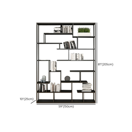 Modern Open Back Standard Bookshelf Metal Bookcase for Home Office