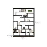 Modern Open Back Standard Bookshelf Metal Bookcase for Home Office