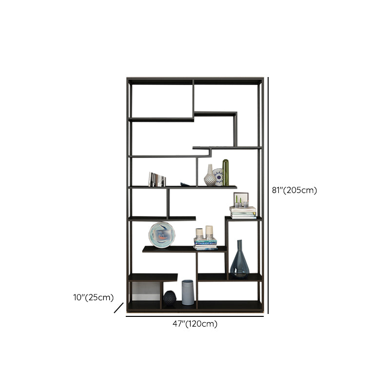 Modern Open Back Standard Bookshelf Metal Bookcase for Home Office Clearhalo 'Bookcases' 'furn' 'furn_bookcases' 'Furniture' 'Office Furniture' 7550505
