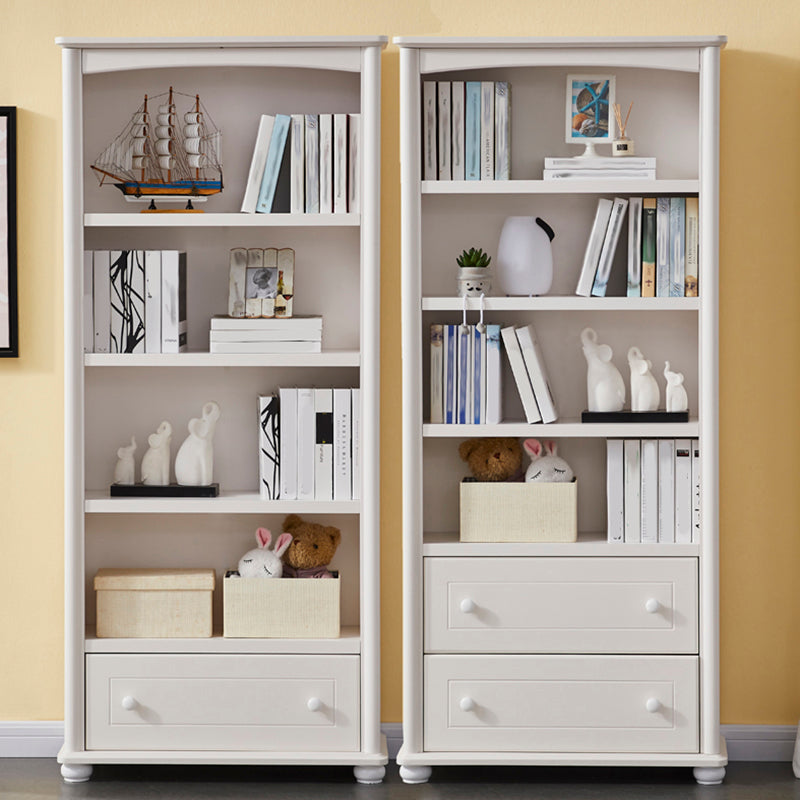 Pure White Standard Bookcase Contemporary Wooden Bookshelf with Shelves Clearhalo 'Bookcases' 'furn' 'furn_bookcases' 'Furniture' 'Office Furniture' 7550509