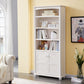 Pure White Standard Bookcase Contemporary Wooden Bookshelf with Shelves Clearhalo 'Bookcases' 'furn' 'furn_bookcases' 'Furniture' 'Office Furniture' 7550513