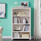 Pure White Standard Bookcase Contemporary Wooden Bookshelf with Shelves 31.5"L x 11.8"W x 51.2"H Drawer Not Included Clearhalo 'Bookcases' 'furn' 'furn_bookcases' 'Furniture' 'Office Furniture' 7550514