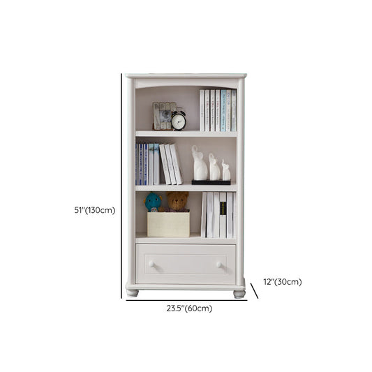 Pure White Standard Bookcase Contemporary Wooden Bookshelf with Shelves Clearhalo 'Bookcases' 'furn' 'furn_bookcases' 'Furniture' 'Office Furniture' 7550523