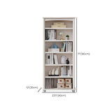 Pure White Standard Bookcase Contemporary Wooden Bookshelf with Shelves Clearhalo 'Bookcases' 'furn' 'furn_bookcases' 'Furniture' 'Office Furniture' 7550524
