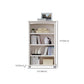 Pure White Standard Bookcase Contemporary Wooden Bookshelf with Shelves Clearhalo 'Bookcases' 'furn' 'furn_bookcases' 'Furniture' 'Office Furniture' 7550527