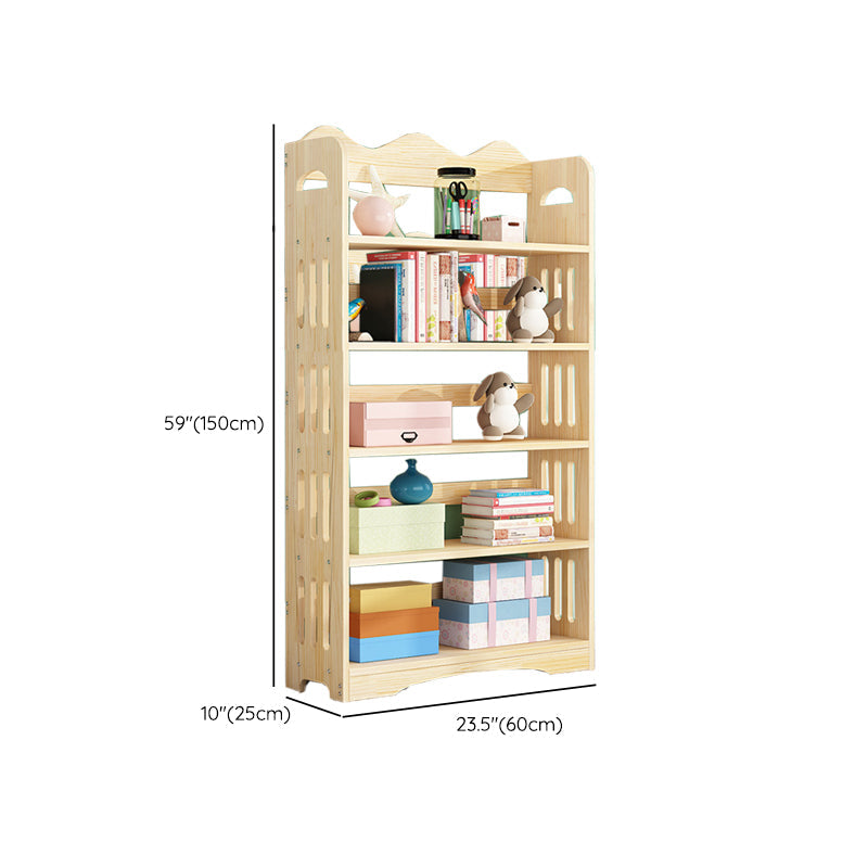 Open Back Standard Bookshelf Wooden Contemporary Bookcase with Shelves Clearhalo 'Bookcases' 'furn' 'furn_bookcases' 'Furniture' 'Office Furniture' 7550572
