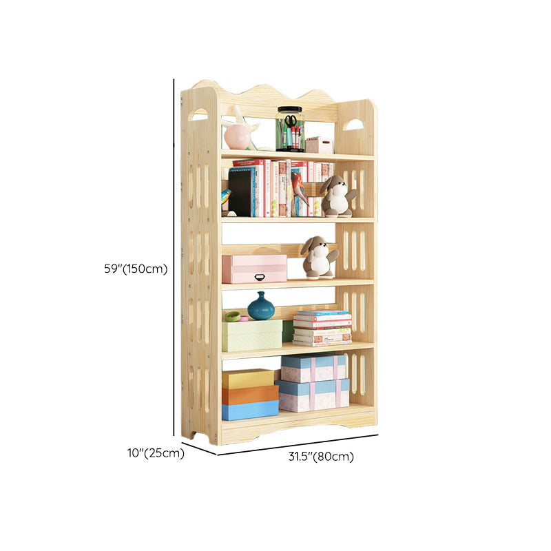 Open Back Standard Bookshelf Wooden Contemporary Bookcase with Shelves Clearhalo 'Bookcases' 'furn' 'furn_bookcases' 'Furniture' 'Office Furniture' 7550573
