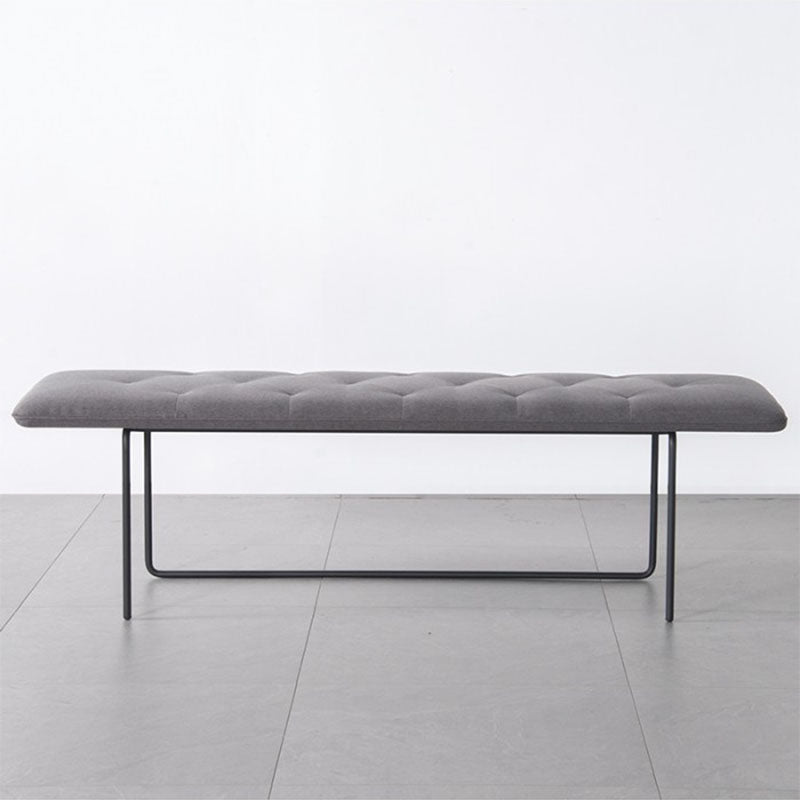 Rectangle Seating Bench Cushioned Backless Entryway and Bedroom Bench 59"L x 14"W x 18"H Clearhalo 'Benches' 'Chairs & Seating' 'furn' 'furn_benches' 'Furniture' 'Living Room Furniture' 7550580
