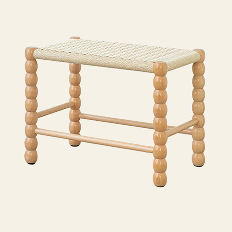 Tropical Backless Seating Bench Solid Wood Rectangle Bench for Bedroom 24"L x 14"W x 18"H Natural Clearhalo 'Benches' 'Chairs & Seating' 'furn' 'furn_benches' 'Furniture' 'Living Room Furniture' 7550601