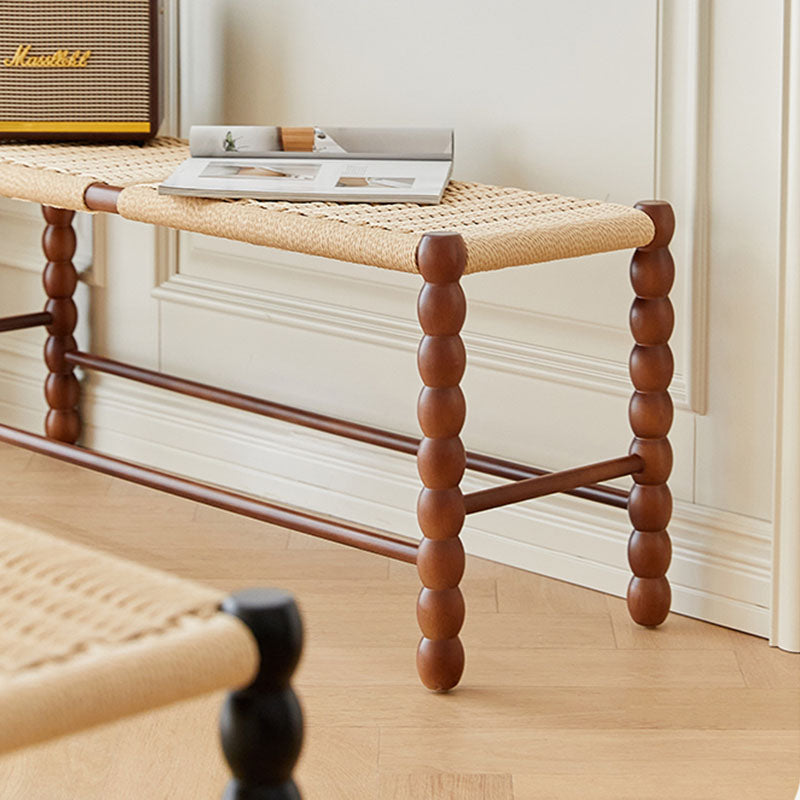 Tropical Backless Seating Bench Solid Wood Rectangle Bench for Bedroom Clearhalo 'Benches' 'Chairs & Seating' 'furn' 'furn_benches' 'Furniture' 'Living Room Furniture' 7550607