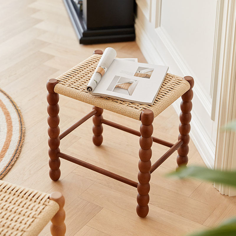 Tropical Backless Seating Bench Solid Wood Rectangle Bench for Bedroom Clearhalo 'Benches' 'Chairs & Seating' 'furn' 'furn_benches' 'Furniture' 'Living Room Furniture' 7550610