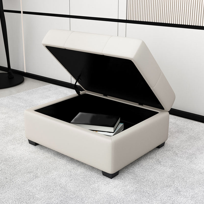 Modern Storage Ottomans Rectangle Leather Storage Ottomans with Legs Clearhalo 'furn' 'furn_ottomans_poufs' 'Furniture' 'Living Room Furniture' 'Ottomans & Poufs' 'ottomans_poufs' 7550702