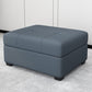 Modern Storage Ottomans Rectangle Leather Storage Ottomans with Legs Airy Blue 1 Piece Clearhalo 'furn' 'furn_ottomans_poufs' 'Furniture' 'Living Room Furniture' 'Ottomans & Poufs' 'ottomans_poufs' 7550707