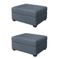 Modern Storage Ottomans Rectangle Leather Storage Ottomans with Legs Airy Blue 2 Piece Set Clearhalo 'furn' 'furn_ottomans_poufs' 'Furniture' 'Living Room Furniture' 'Ottomans & Poufs' 'ottomans_poufs' 7550719