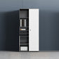 Contemporary Vertical File Cabinet Wooden Frame Storage File Cabinet 31"L x 16"W x 79"H White Right Door Clearhalo 'Filing Cabinets' 'filling_cabinets' 'furn' 'furn_filling_cabinets' 'Furniture' 'Office Furniture' 7550765