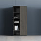 Contemporary Vertical File Cabinet Wooden Frame Storage File Cabinet 31"L x 16"W x 79"H Grey Right Door Clearhalo 'Filing Cabinets' 'filling_cabinets' 'furn' 'furn_filling_cabinets' 'Furniture' 'Office Furniture' 7550769
