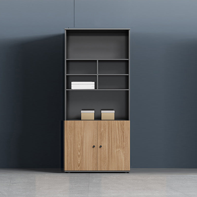 Contemporary Vertical File Cabinet Wooden Frame Storage File Cabinet 31"L x 16"W x 79"H Wood Double Sided Doors Clearhalo 'Filing Cabinets' 'filling_cabinets' 'furn' 'furn_filling_cabinets' 'Furniture' 'Office Furniture' 7550775