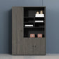Contemporary Vertical File Cabinet Wooden Frame Storage File Cabinet 47"L x 16"W x 79"H Grey Left Door Clearhalo 'Filing Cabinets' 'filling_cabinets' 'furn' 'furn_filling_cabinets' 'Furniture' 'Office Furniture' 7550779