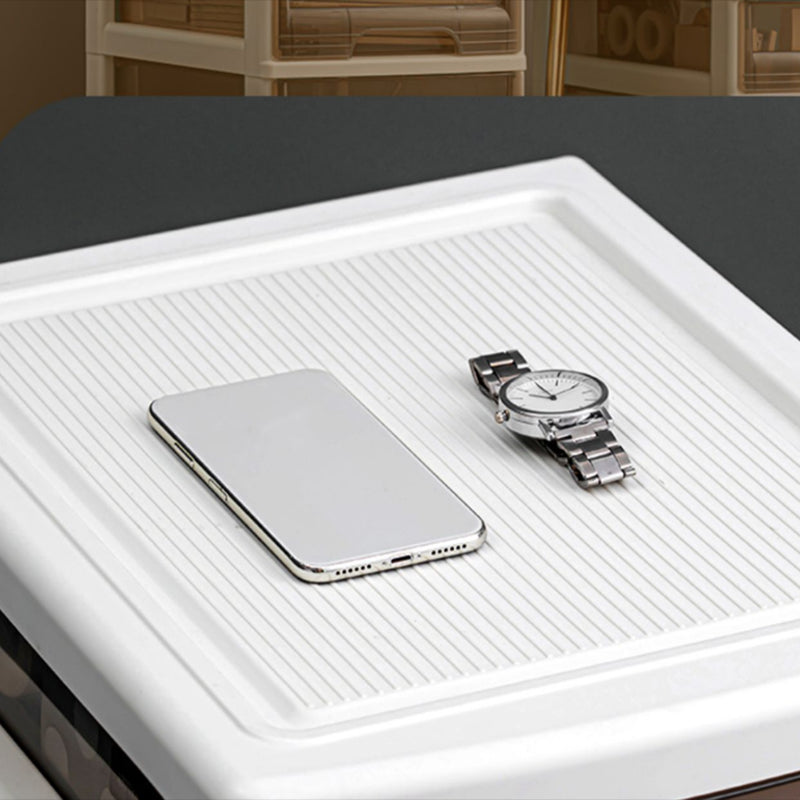 Gabinetto di plastica del file di plastica trasparente verticale